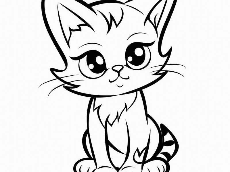 日常生活卡通（日常生活卡通可爱毛茸茸小猫咪的简笔画）